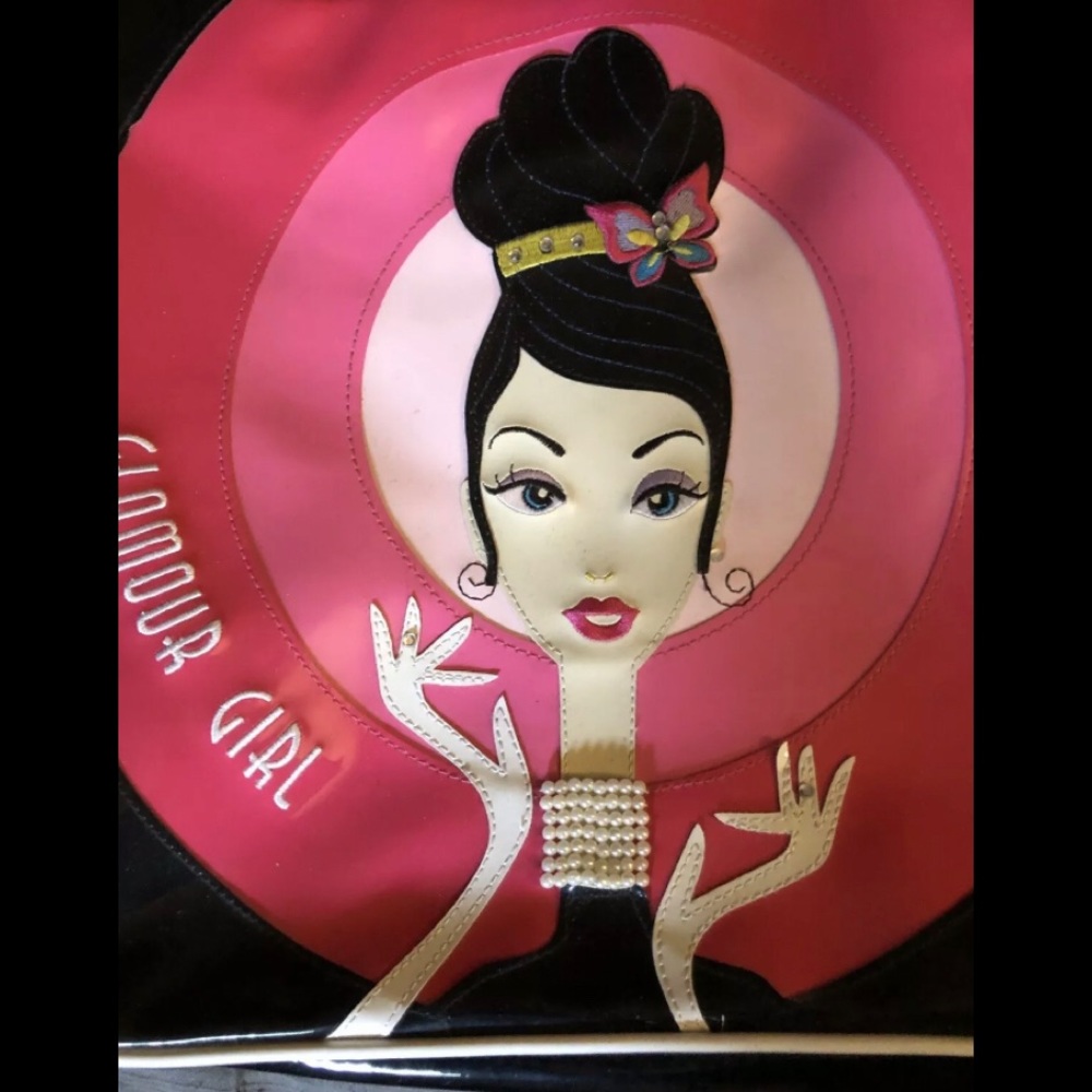 Glamour Girl Handbag Tote-Bag Gems & Art from KITSON Beverly Hills CA 2009 NEW - Picture 3 of 4